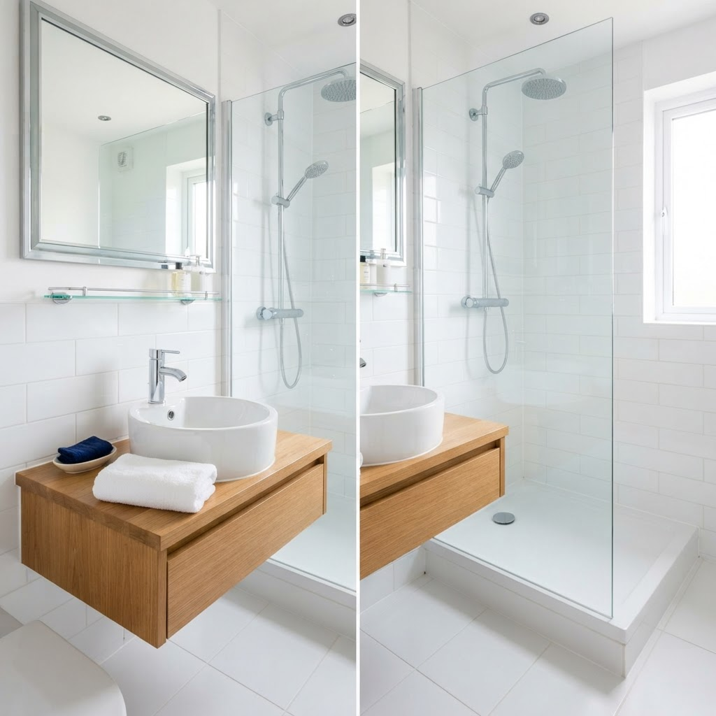 Bathroom Transformation after cleaning